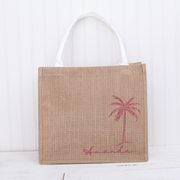 Personalized Beach Bag - Embroidered Palm Tree & Name - Threadart.com