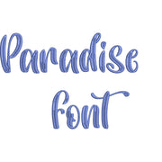 Paradise Script Font Machine Embroidery Design Set - Alphabet Letters BX Font - Download 9 Format and 1" to 3" - Threadart.com