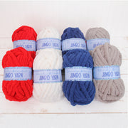 Patriotic Jumbo Blanket Yarn Set - 8 Skein Chunky Chenille Yarn - Threadart.com