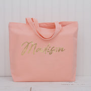 Personalized Tote Bag - Custom Metallic Name or Word - Threadart.com