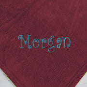 Plush Fleece Blanket - Maroon - Threadart.com