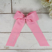 Personalized Grosgrain Ribbon Bow - Embroidered Name or Word - Threadart.com