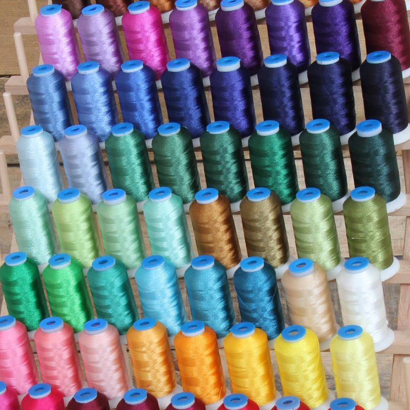 40 Colors Polyester Embroidery Thread Set- 1000M Cones - Set C - Threadart.com