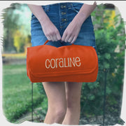 Personalized Fleece Travel Blanket - Embroidered Name or Monogram - Threadart.com