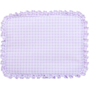 Personalized Ruffle Gingham Pouch with Embroidered Name or Monogram - Threadart.com
