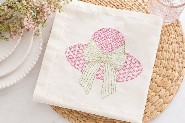 Sashiko Kit — Sunhat Pre-Printed Cloth, Wash-Away Design