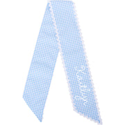 Personalized Easter Wreath Sash or Basket Bow - Embroidered Pink or Blue - Threadart.com