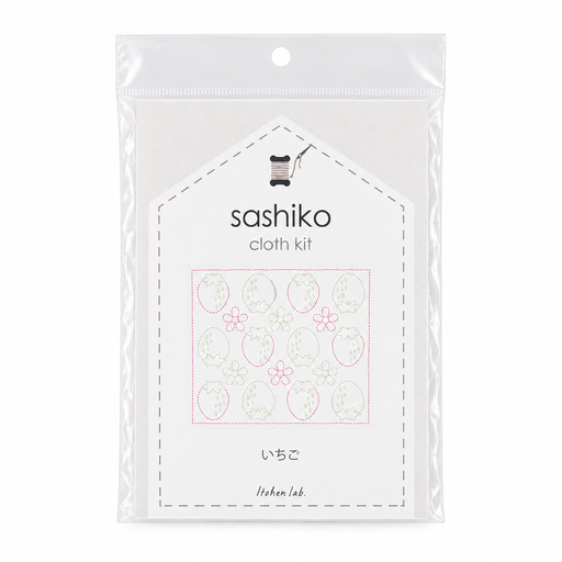 Sashiko cloth kit, strawberry pattern