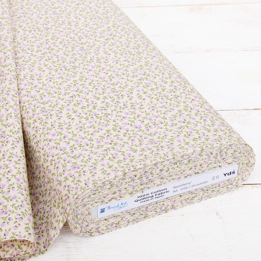 Premium Cotton Quilting Fabric Sold By The Yard - Sevenberry Collection - Lavender Rosebud - Threadart.com