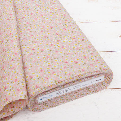 Premium Cotton Quilting Fabric Sold By The Yard - Sevenberry Collection - Pink Floral - Threadart.com