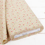 Premium Cotton Quilting Fabric Sold By The Yard - Sevenberry Collection - Beige Daisy Floral - Threadart.com