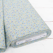 Premium Cotton Quilting Fabric Sold By The Yard - Sevenberry Collection - Light Blue Daisy Floral - Threadart.com