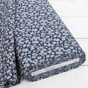 Premium Cotton Quilting Fabric Sold By The Yard - Sevenberry Collection - Navy Daisy Floral - Threadart.com