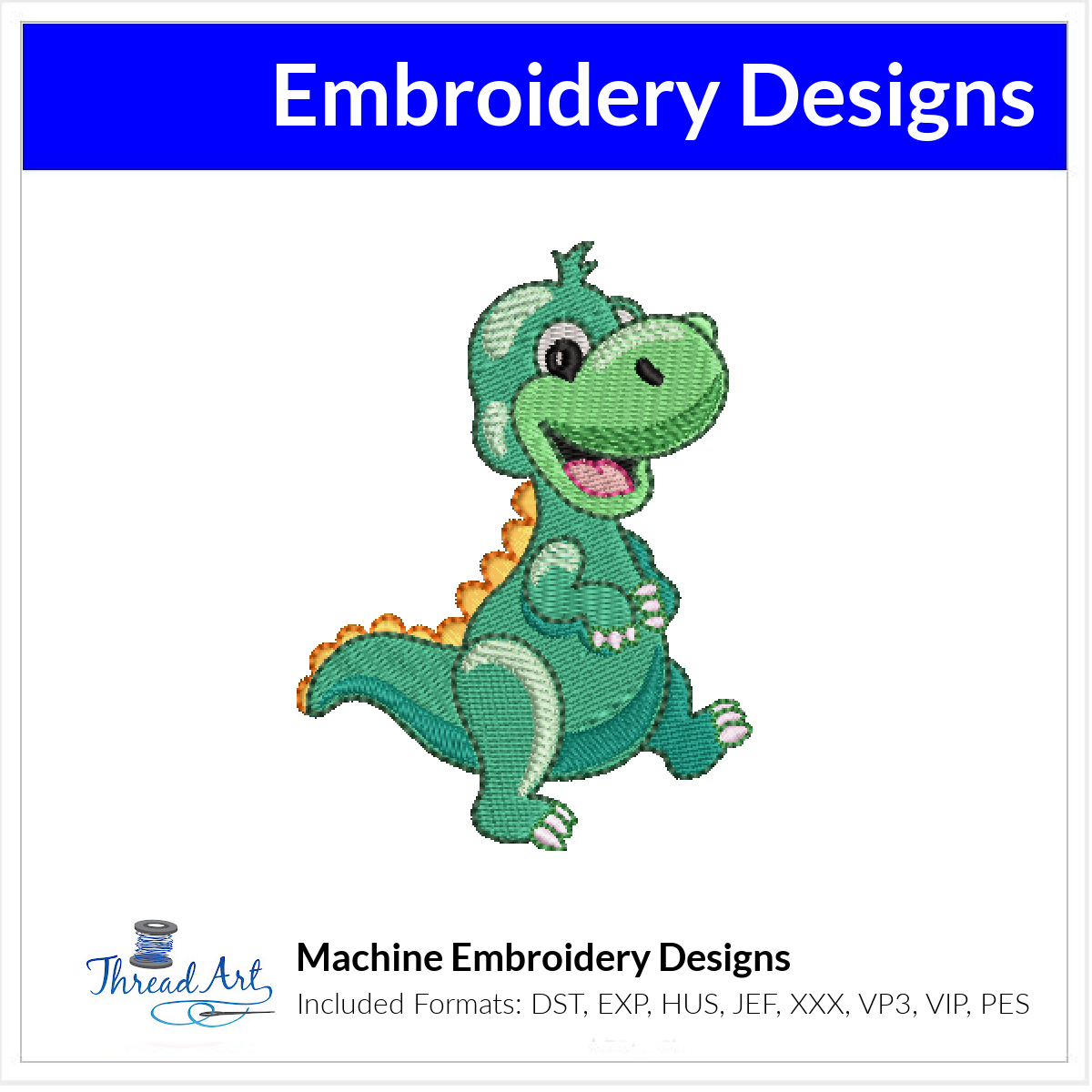 Cute Walking Dinosaur Embroidery Design Instant Download - 3 Sizes - 8 ...