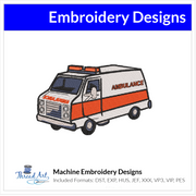 Ambulance Embroidery Design Instant Download - Multiple Sizes - 8 Formats - Threadart.com
