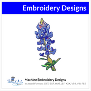 Bluebonnet Texas Flower Embroidery Design Instant Download - Multiple Sizes - 8 Formats - Threadart.com