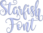 Starfish Font Machine Embroidery Design Set -  Whimsical Cursive Alphabet Letters BX Font - Download 9 Formats and 3 Sizes - Threadart.com