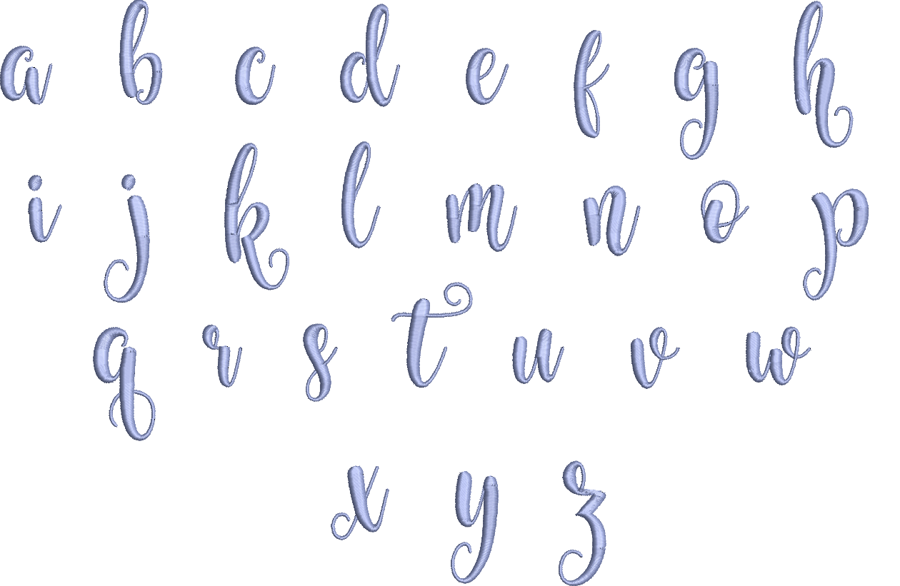 Starfish Font Machine Embroidery Design Set - Whimsical Cursive Alphab ...