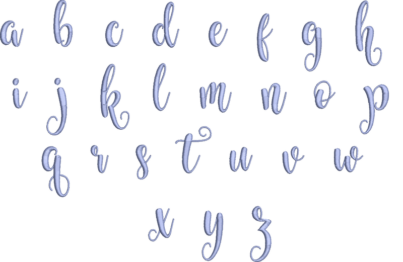 Starfish Font Machine Embroidery Design Set -  Whimsical Cursive Alphabet Letters BX Font - Download 9 Formats and 3 Sizes - Threadart.com