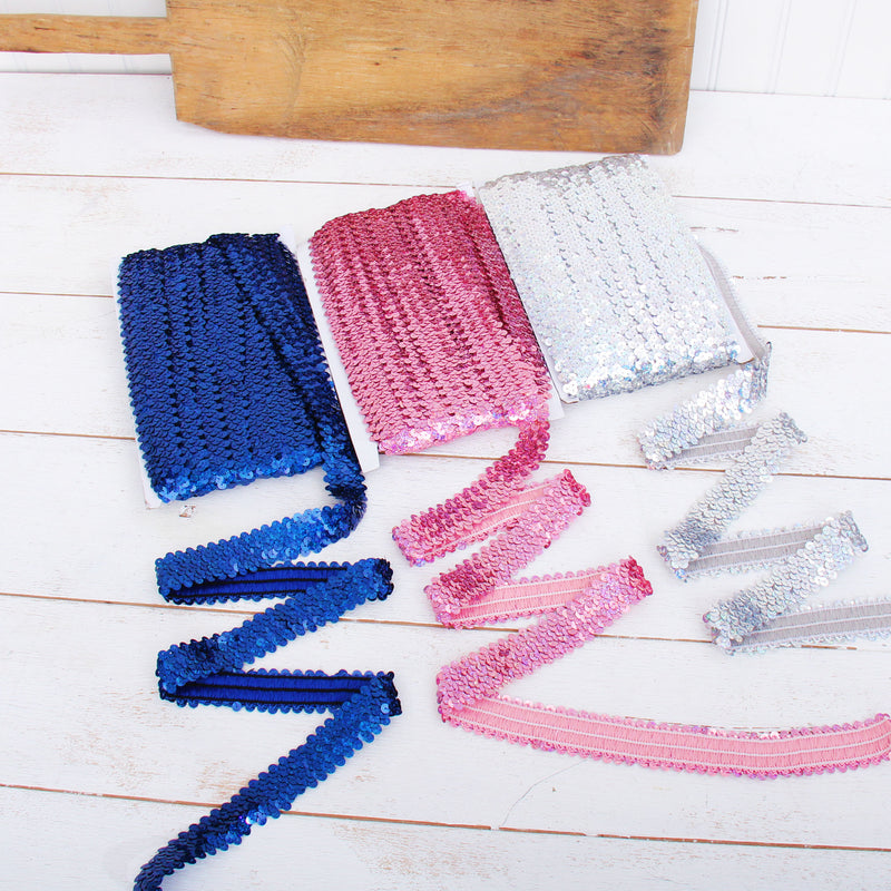 Stretch Sequin Roll - 1 1/2in - Dove Grey - Threadart.com