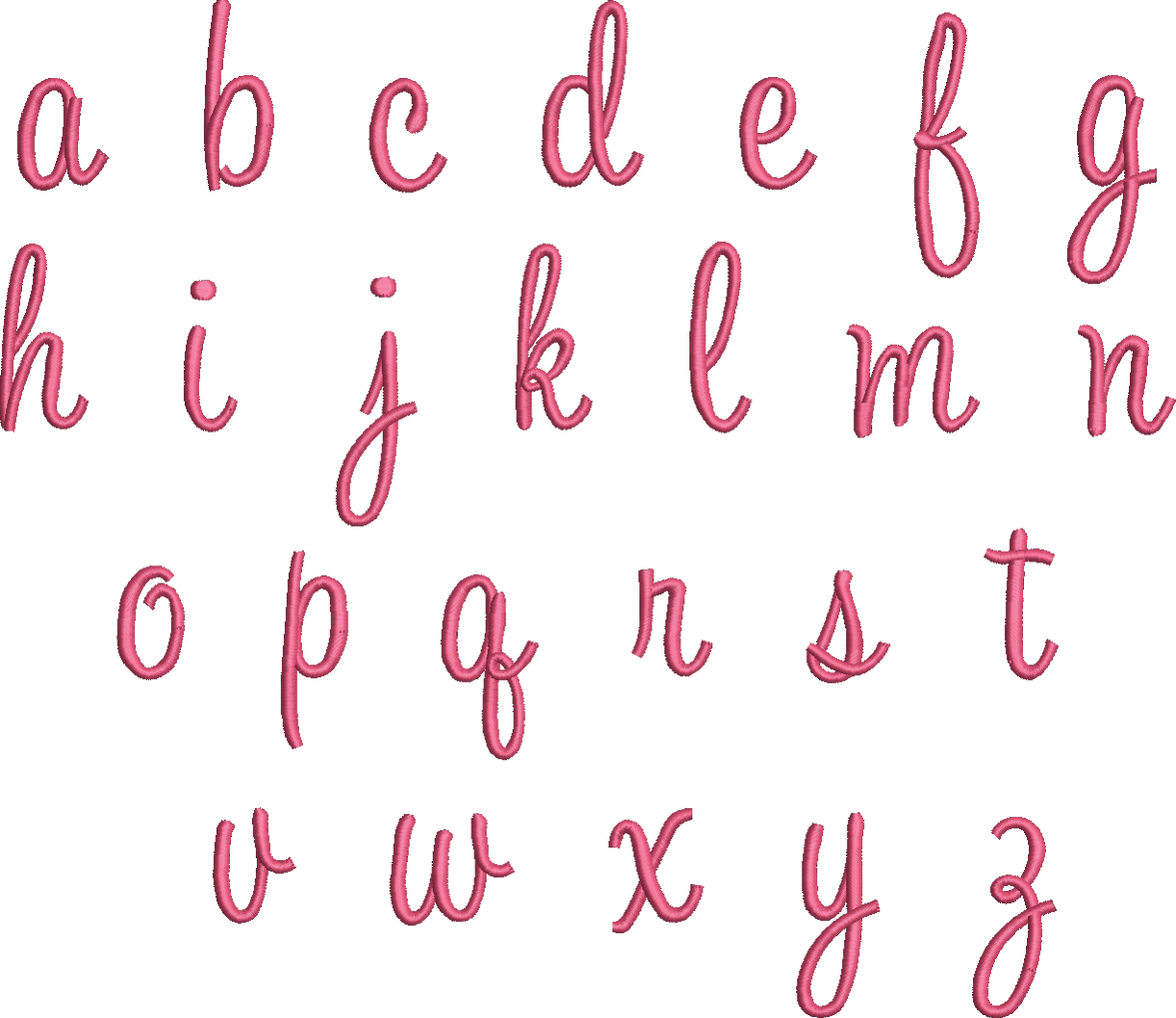 SweetHeart Font Machine Embroidery Design Set - Script Cursive Alphabe ...