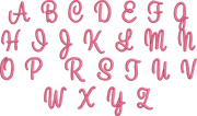 SweetHeart Font Machine Embroidery Design Set -  Script Cursive Alphabet Letters BX Font - Download 9 Formats and 3 Sizes - Threadart.com