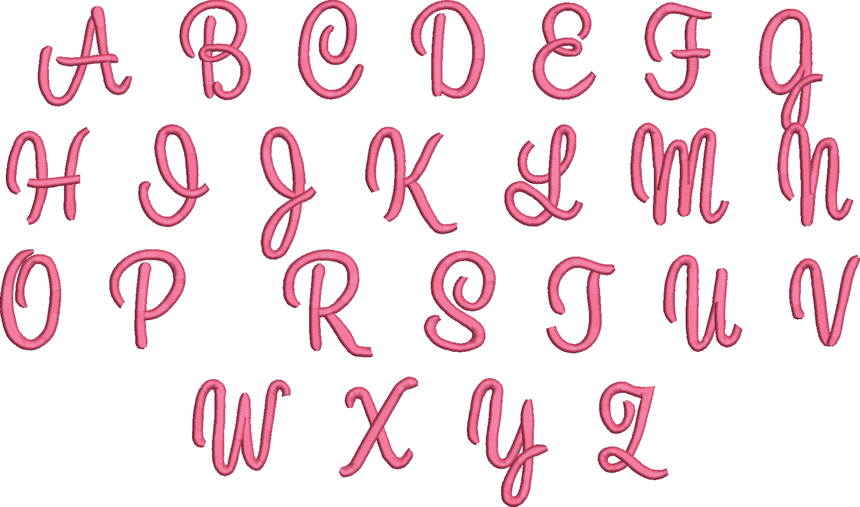SweetHeart Font Machine Embroidery Design Set - Script Cursive Alphabe ...