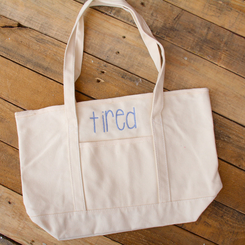 Personalized Tote Bag - Embroidered With Name or Word - Threadart.com