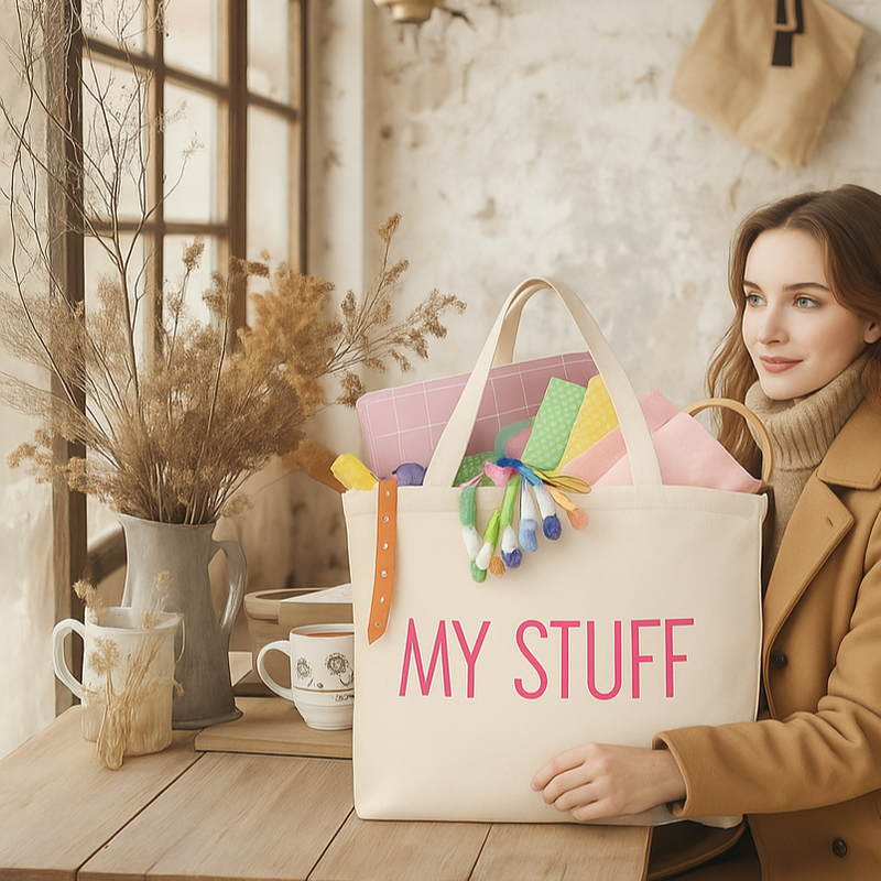 Personalized Canvas Tote Bags - Custom Name or Word - Threadart.com