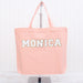 Personalized Canvas Tote Bags - Varsity Chenille Letters - Choose Your Color and Text - Threadart.com
