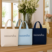 Personalized Tote Bag - Embroidered With Name or Words - Threadart.com