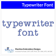 Typewriter Font Machine Embroidery Design Set - Alphabet Letters BX Font - Download 9 Formats and 3 Sizes - Threadart.com
