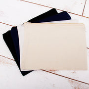 Personalized Canvas Zipper Pouch - Embroidered Name - Threadart.com