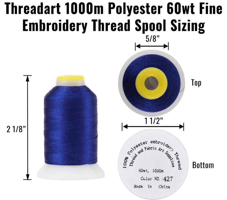 Micro Embroidery & Bobbin Thread 60 Wt No. 396 - Burgundy- 1000 Meters ...