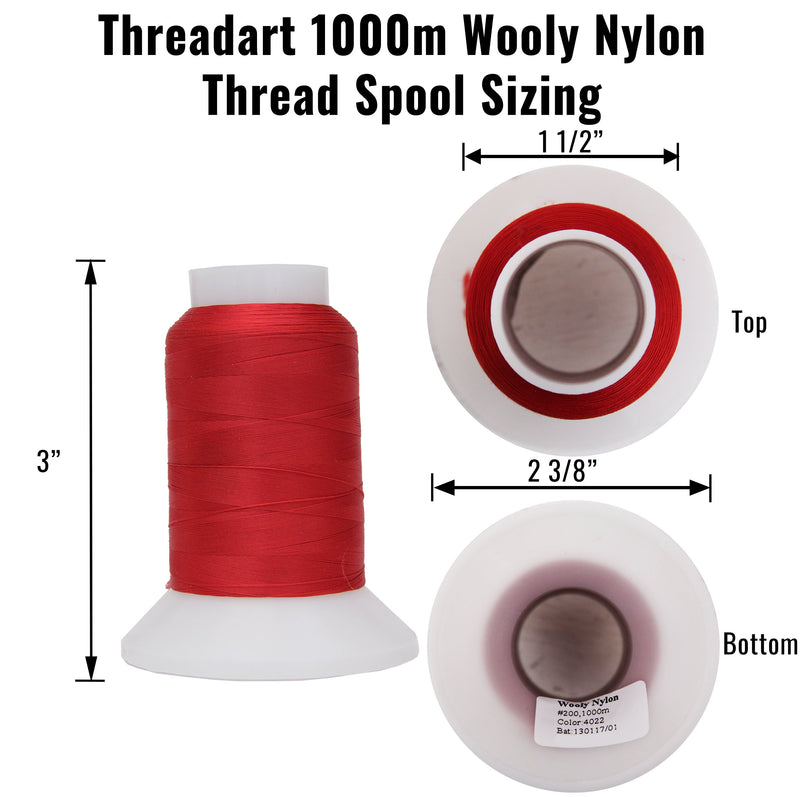 40 Colors of Wooly Nylon Thread Set - 1000 Meter Spools - Threadart.com