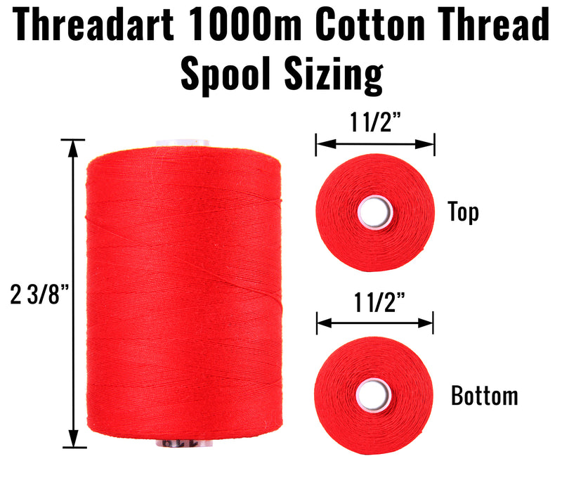 Cotton Quilting Thread Set - 4 Green Tones - 1000 Meters - Threadart.com