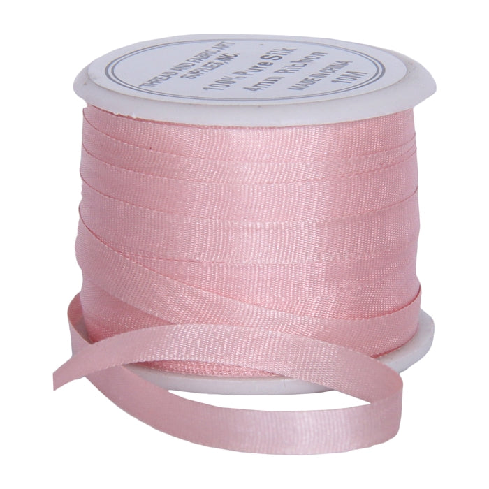 Silk Ribbon 4mm Lt Salmon x 10 Meters No. 537 - Threadart.com