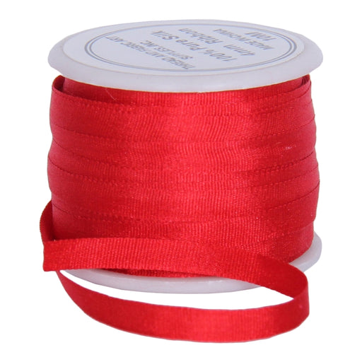 4mm Silk Ribbon - Burgundy - Pure 100% Silk Embroidery - 10M —