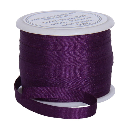 Silk Ribbon 4mm Purple Passion x 10 Meters No. 601 - Threadart.com