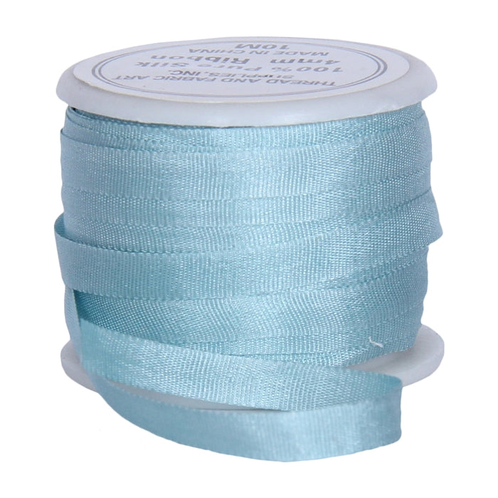 Silk Ribbon 4mm Lt Teal  x 10 Meters No. 607 - Threadart.com