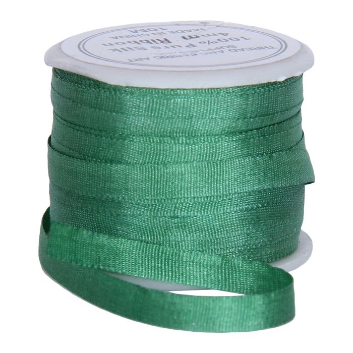 Silk Ribbon 4mm Wintergreen x 10 Meters No. 629 - Threadart.com
