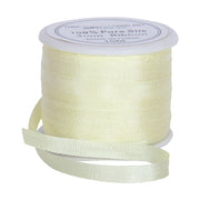 Silk Ribbon 4mm Lemon Yellow x 10 Meters No. 655 - Threadart.com