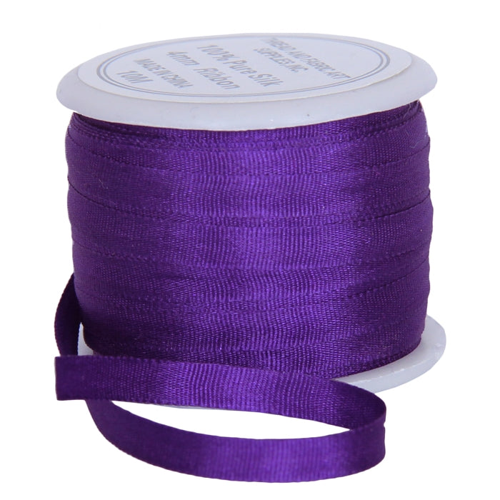Silk Ribbon 4mm Purple x 10 Meters No. 703 - Threadart.com