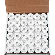 Prewound Embroidery Bobbins - 144 Count Per Box - White Cardboard Sided - L Style - Threadart.com