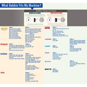 Prewound Embroidery Bobbins - 144 Count Per Box - White Cardboard Sided - L Style - Threadart.com
