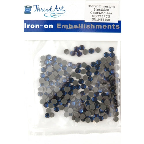 Hot Fix Rhinestones - SS20 - Montana - 288 stones - Threadart.com