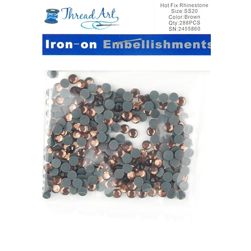 Hot Fix Rhinestones - SS20 - Brown - 288 stones - Threadart.com