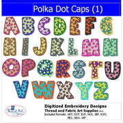 Machine Embroidery Designs - Polka Dot Cap Letters(1) - Threadart.com