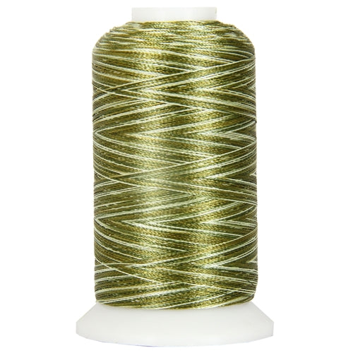 Multicolor Polyester Embroidery Thread No. 10 - Variegated Garden Greens - Threadart.com