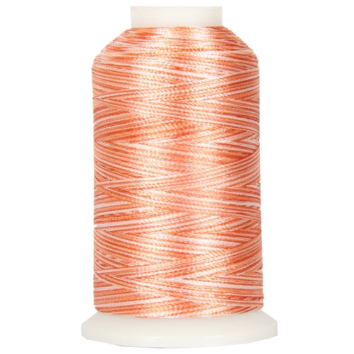 Multicolor Polyester Embroidery Thread No. 16 - Variegated Peaches —